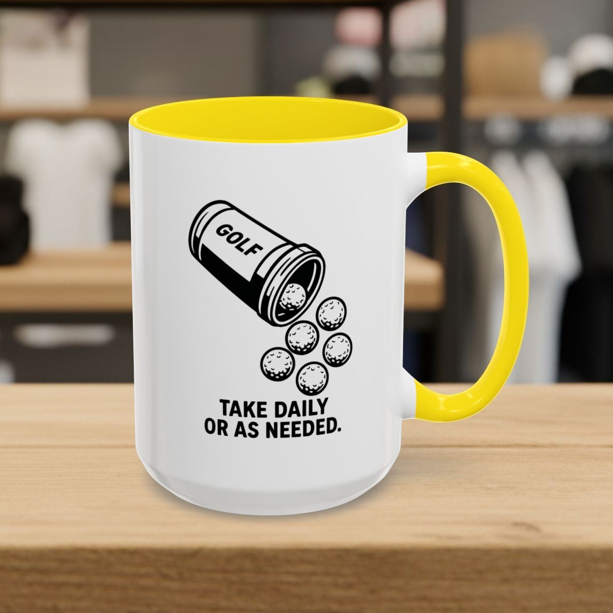 Golf Prescription - Golf Mug - 15oz in Yellow