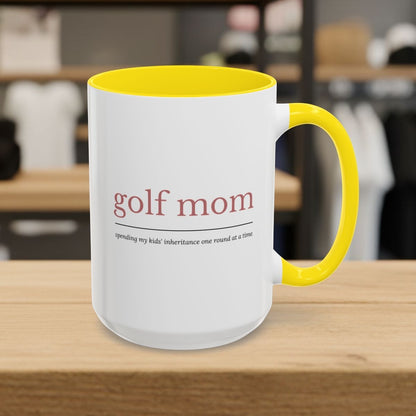 Golf Mom: Inheritance - Golf Mug - 15oz in Yellow