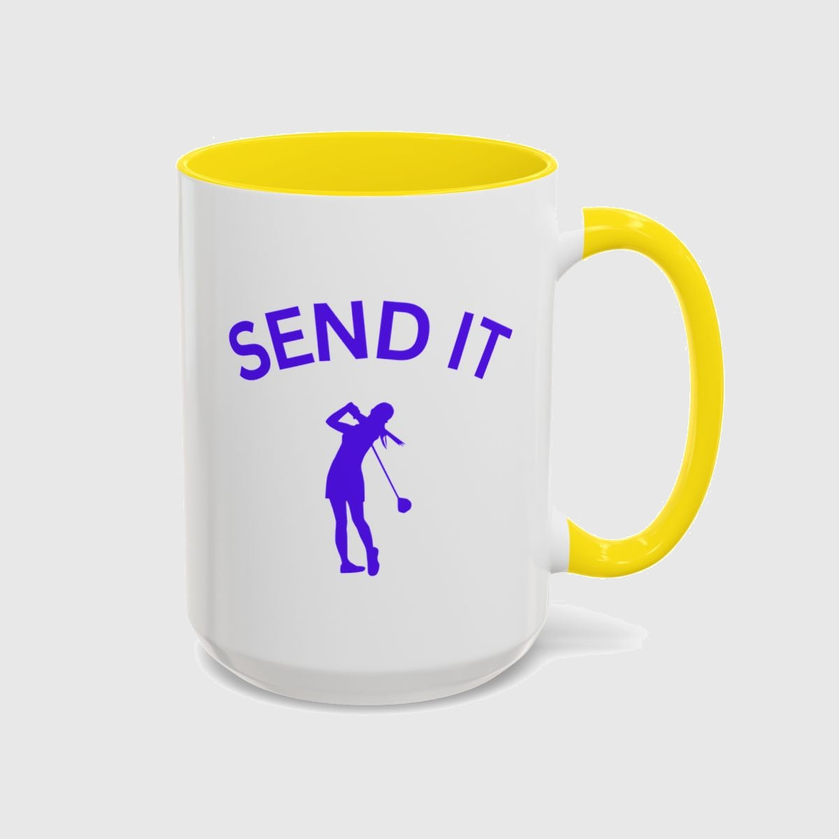 SEND IT (Female) - Golf Mug in Yellow