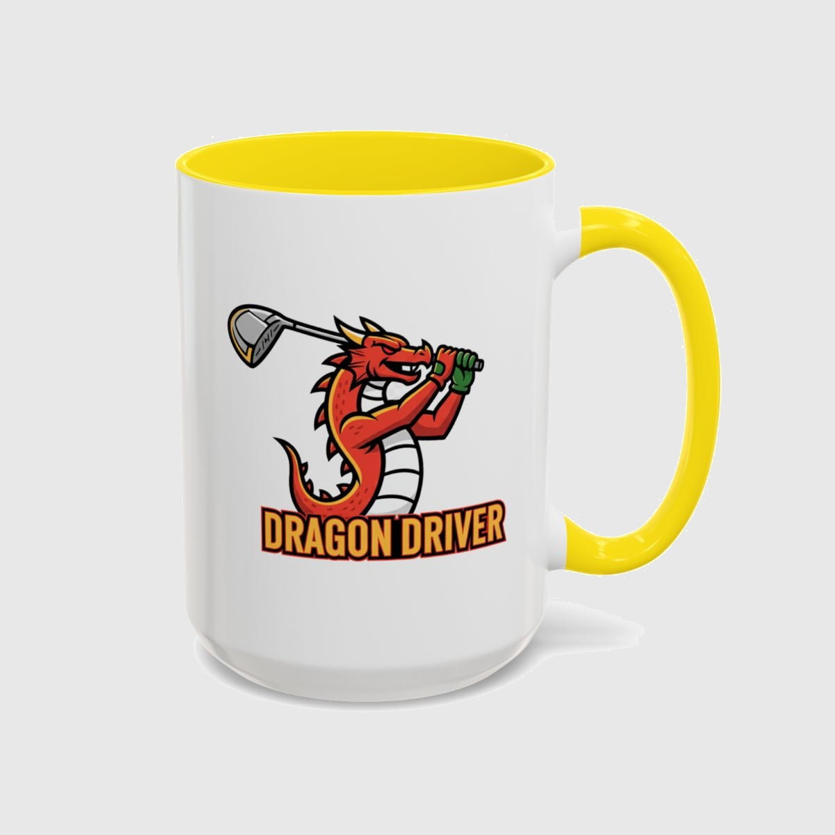 Dragon Driver - Golf Mug in Yellow