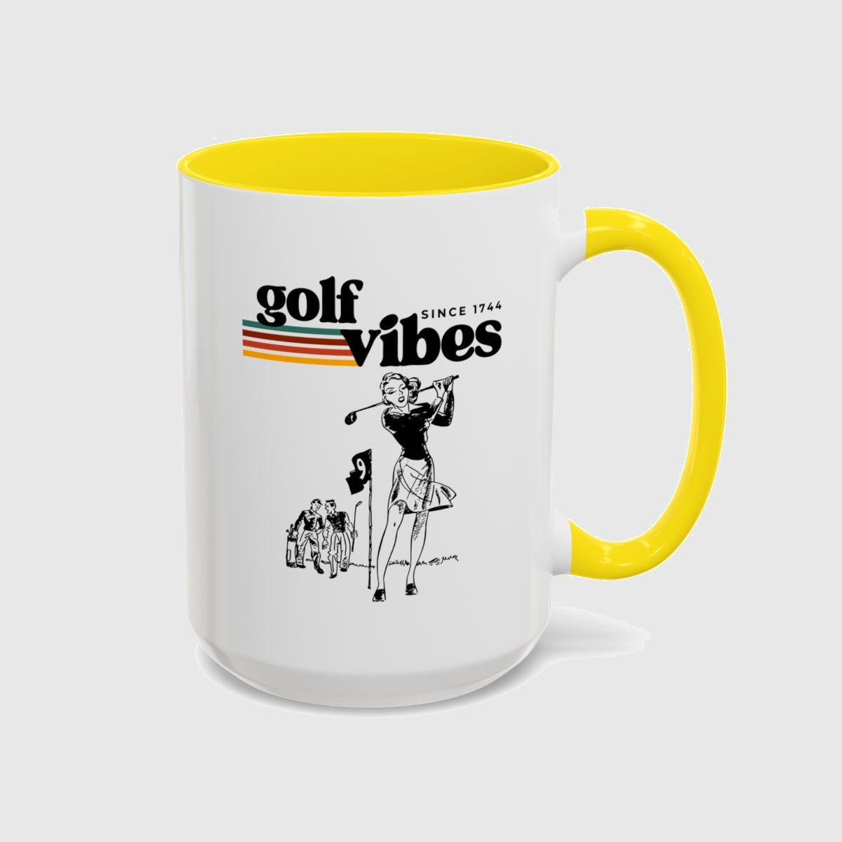 Golf Vibes Retro - Golf Mug in Yellow