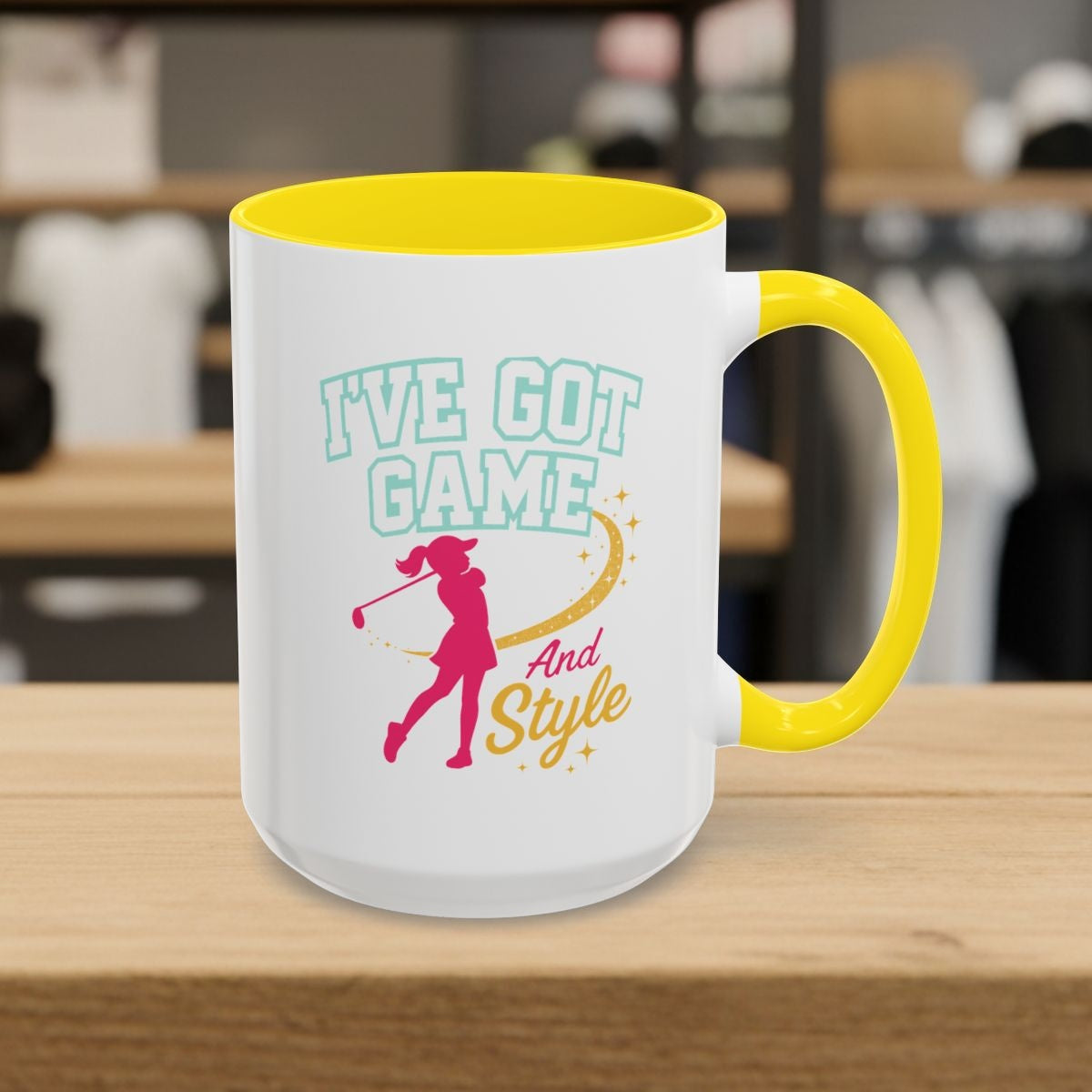 I've Got Game And Style - Golf Mug - 15oz in Yellow