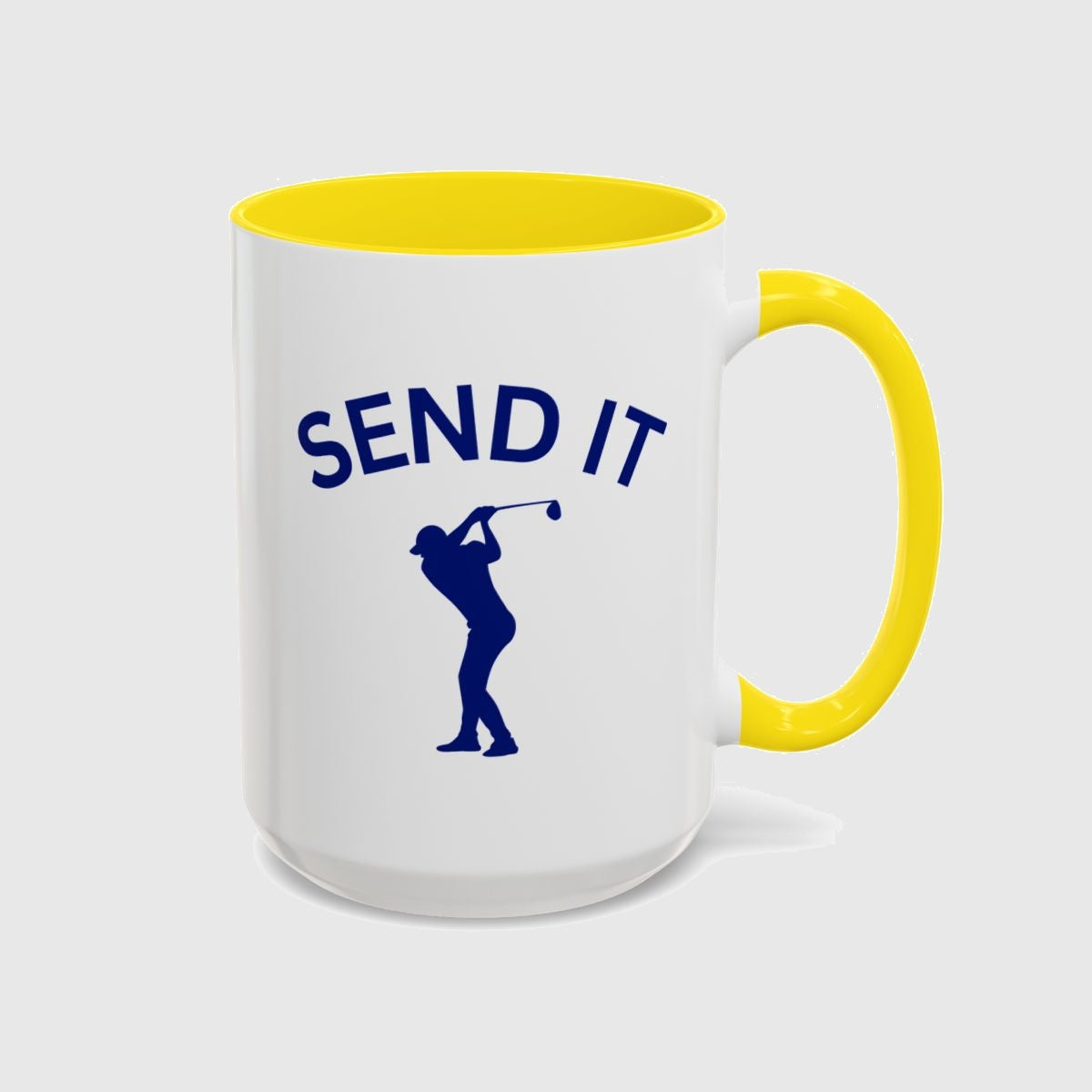 SEND IT (Male) - Golf Mug in Yellow