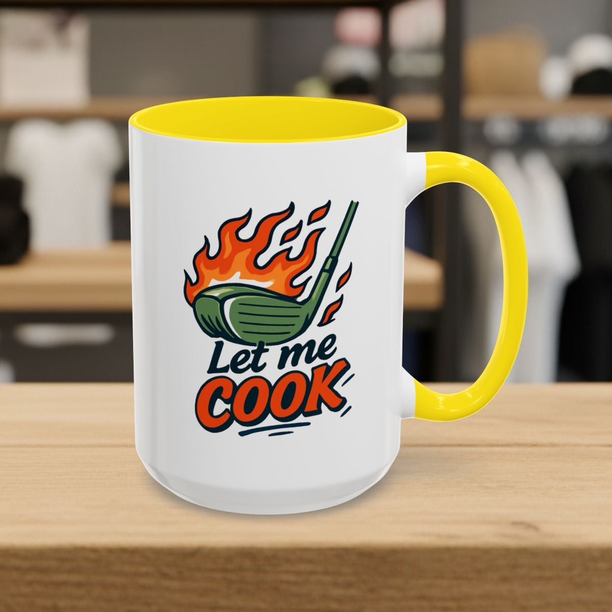 Let Me Cook - Golf Mug - 15oz in Yellow