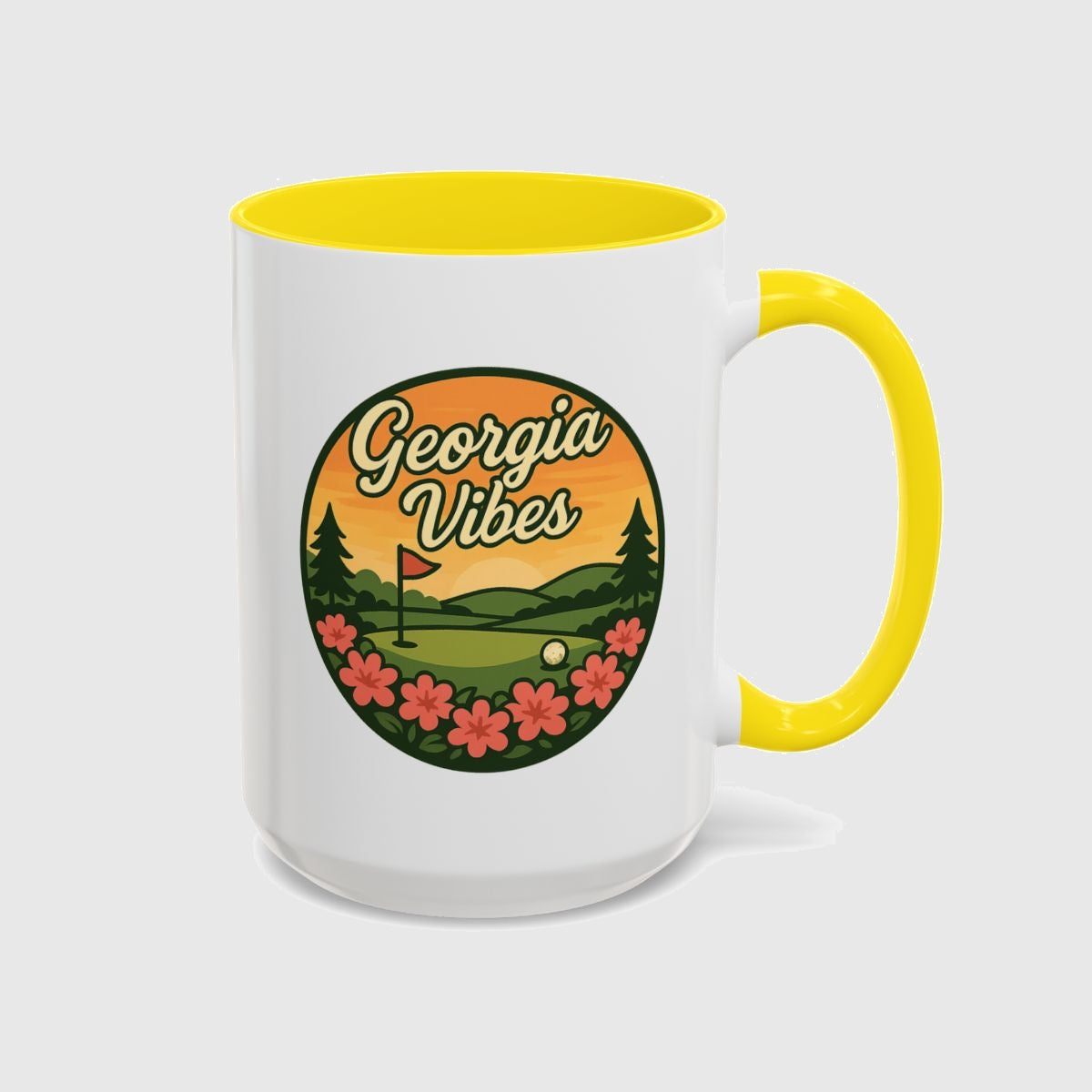 Golf Vibes - Georgia Azalea Edition - Golf Mug in Yellow