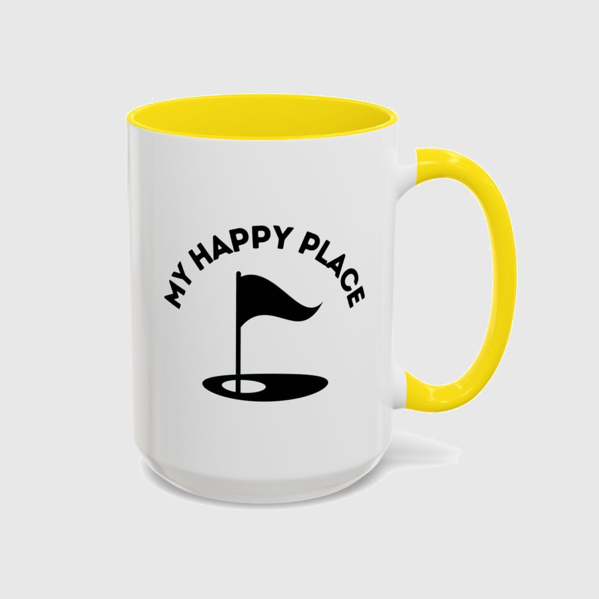 My Happy Place - Golf Mug in Yellow