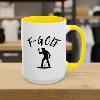 F-Golf (Male) - Golf Mug - 15oz in Yellow