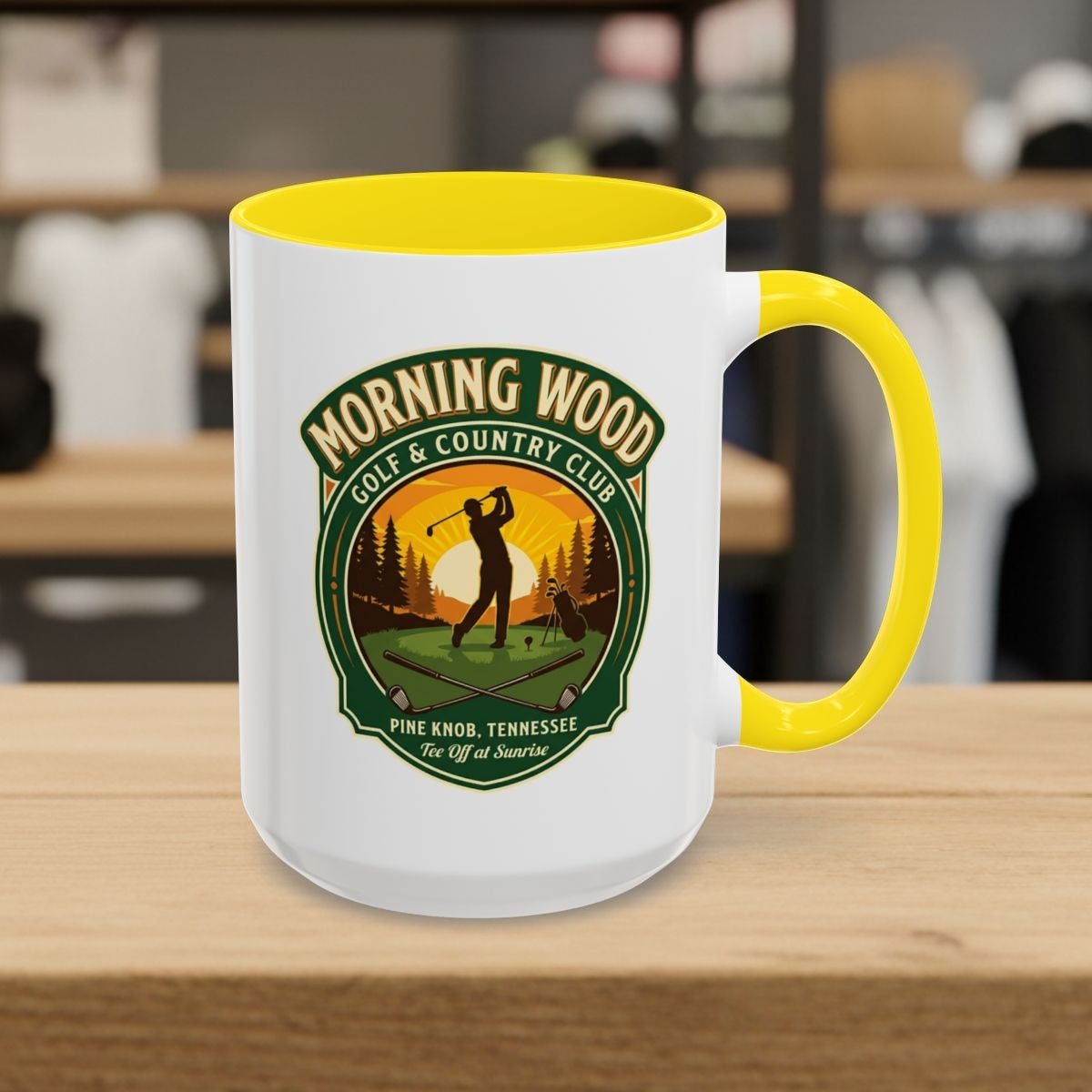 MORNING WOOD GOLF & COUNTRY CLUB - Golf Mug in Yellow
