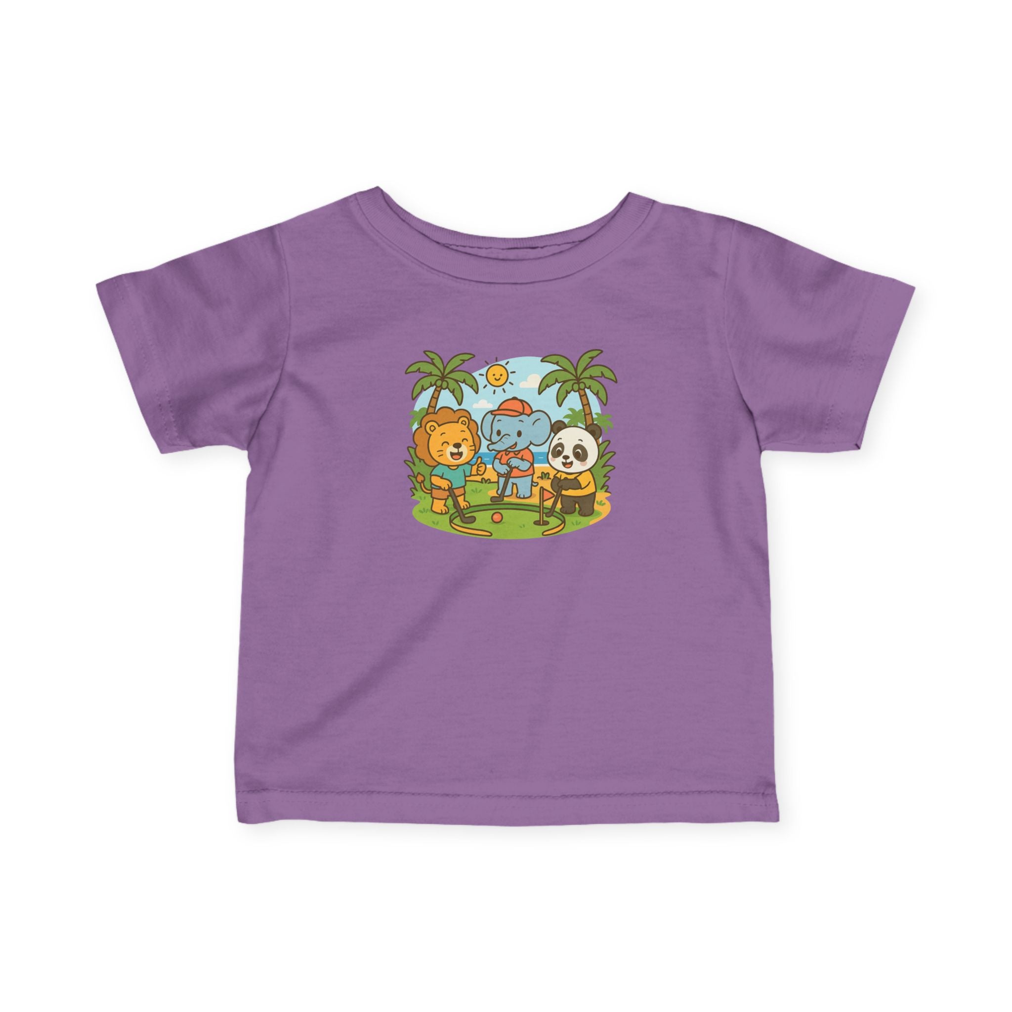 It's a zoo out here - Infant T-shirt in Lavender, great for casual wear. Find more fun golf focused products at oneforetheages.com