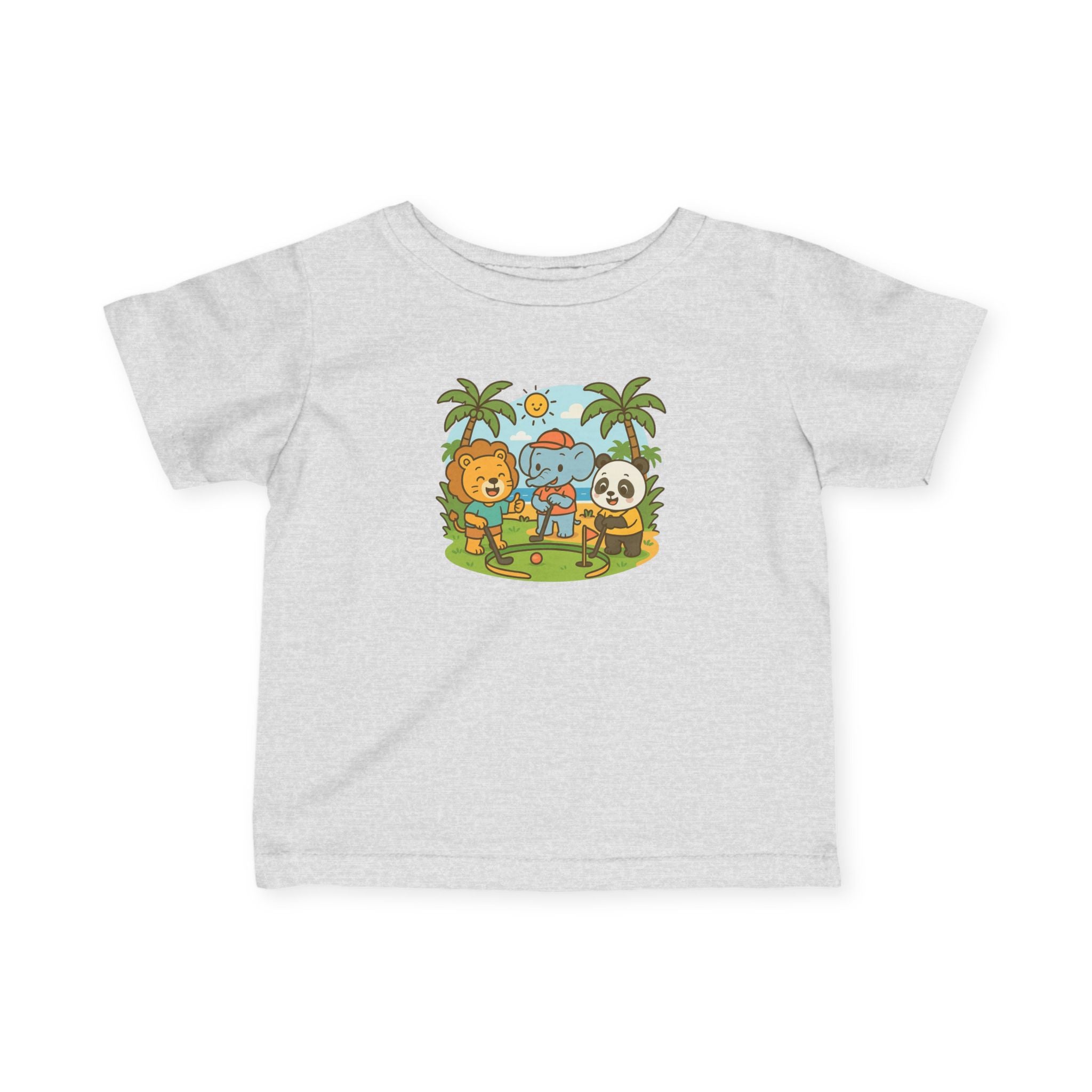 It's a zoo out here - Infant T-shirt in Heather, great for casual wear. Find more fun golf focused products at oneforetheages.com