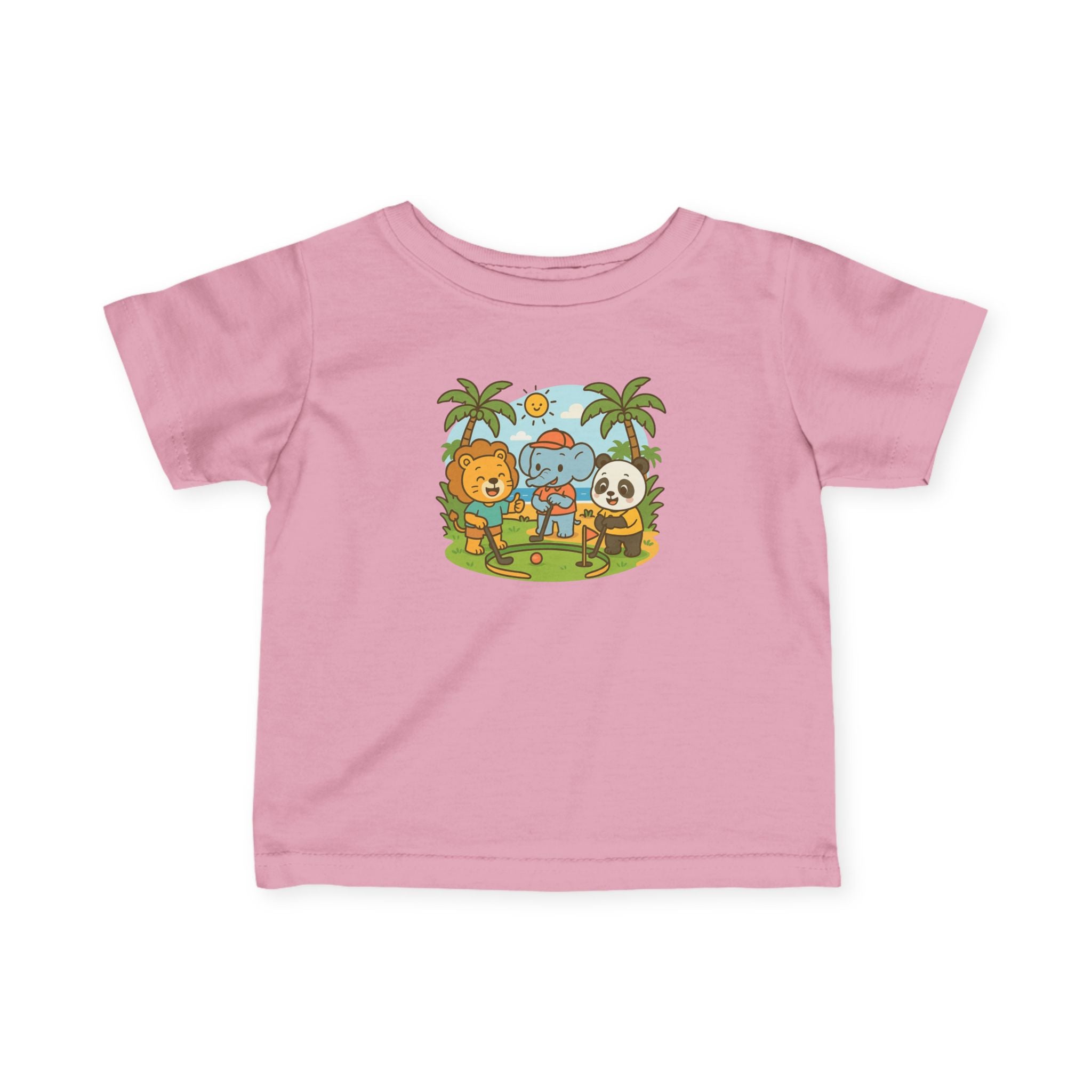 It's a zoo out here - Infant T-shirt in Pink, great for casual wear. Find more fun golf focused products at oneforetheages.com