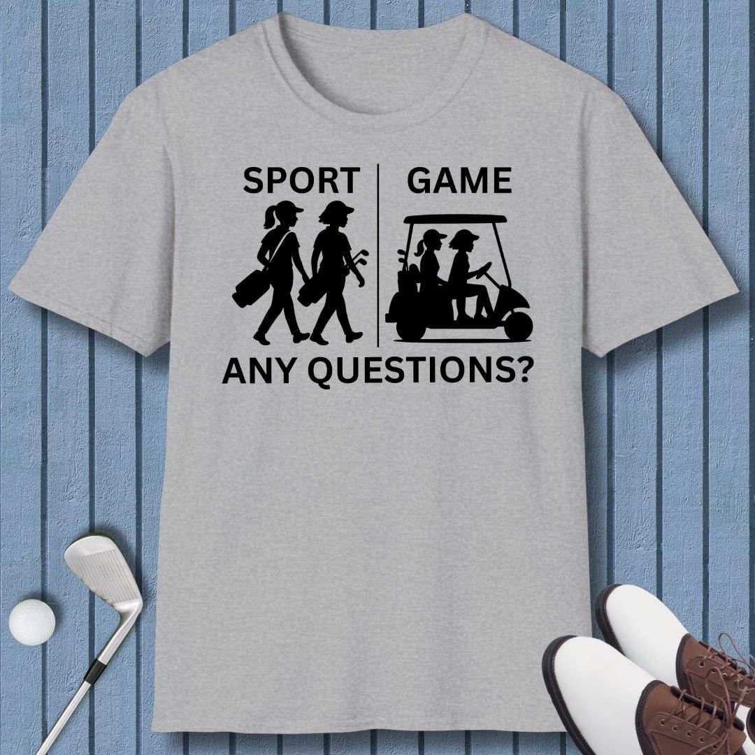 SPORT vs. GAME - Female in Sport Grey, great for casual wear. Find more fun golf focused products at oneforetheages.com