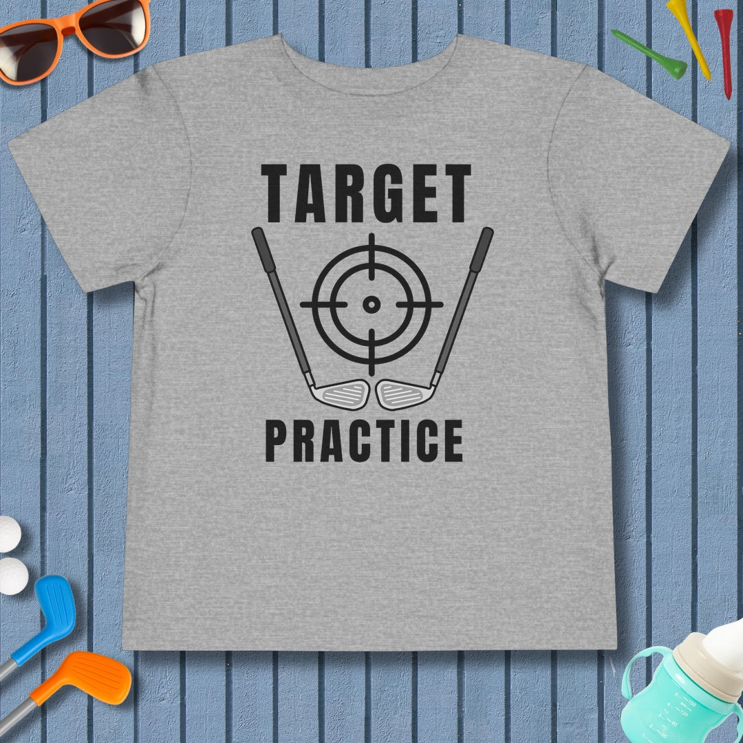 Target Practice - Toddler Golf T-Shirt in Athletic Heather