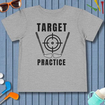 Target Practice - Toddler Golf T-Shirt in Athletic Heather