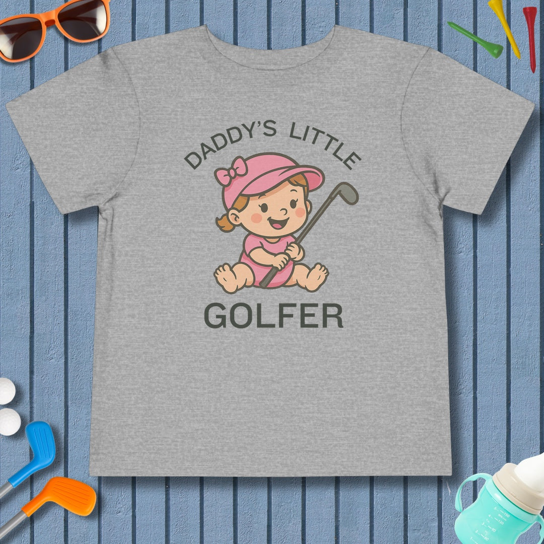 Daddy's Little Golfer - Toddler Golf T-Shirt in Athletic Heather