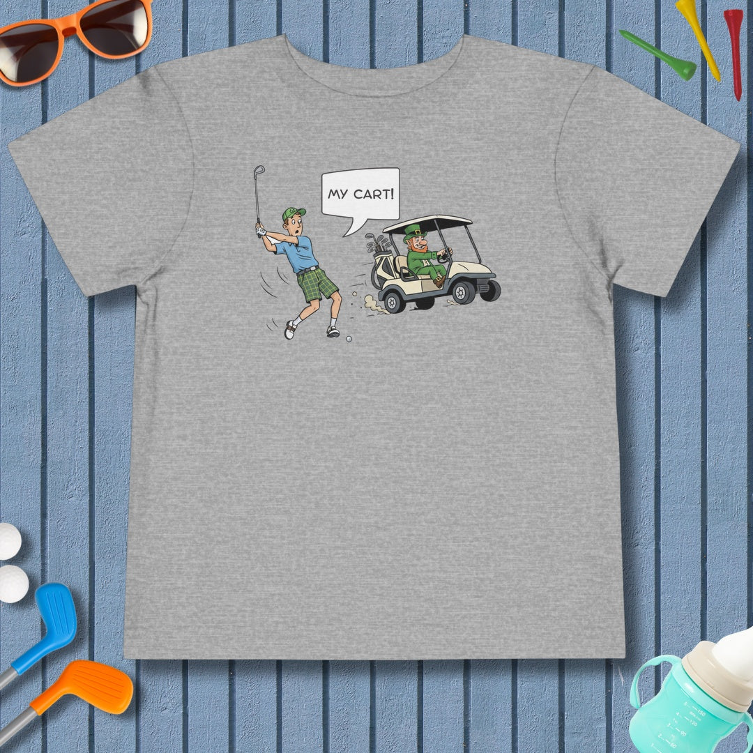 My Cart! - Toddler Golf T-Shirt in Athletic Heather