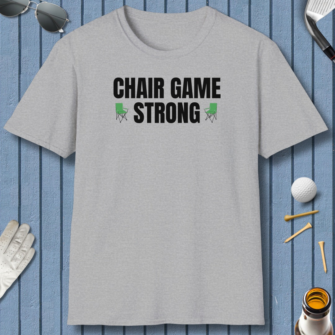 Chair Game Strong - Adult Golf T-Shirt in Athletic Heather