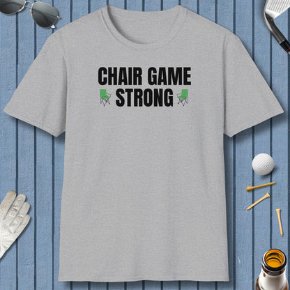 Chair Game Strong - Adult Golf T-Shirt in Athletic Heather