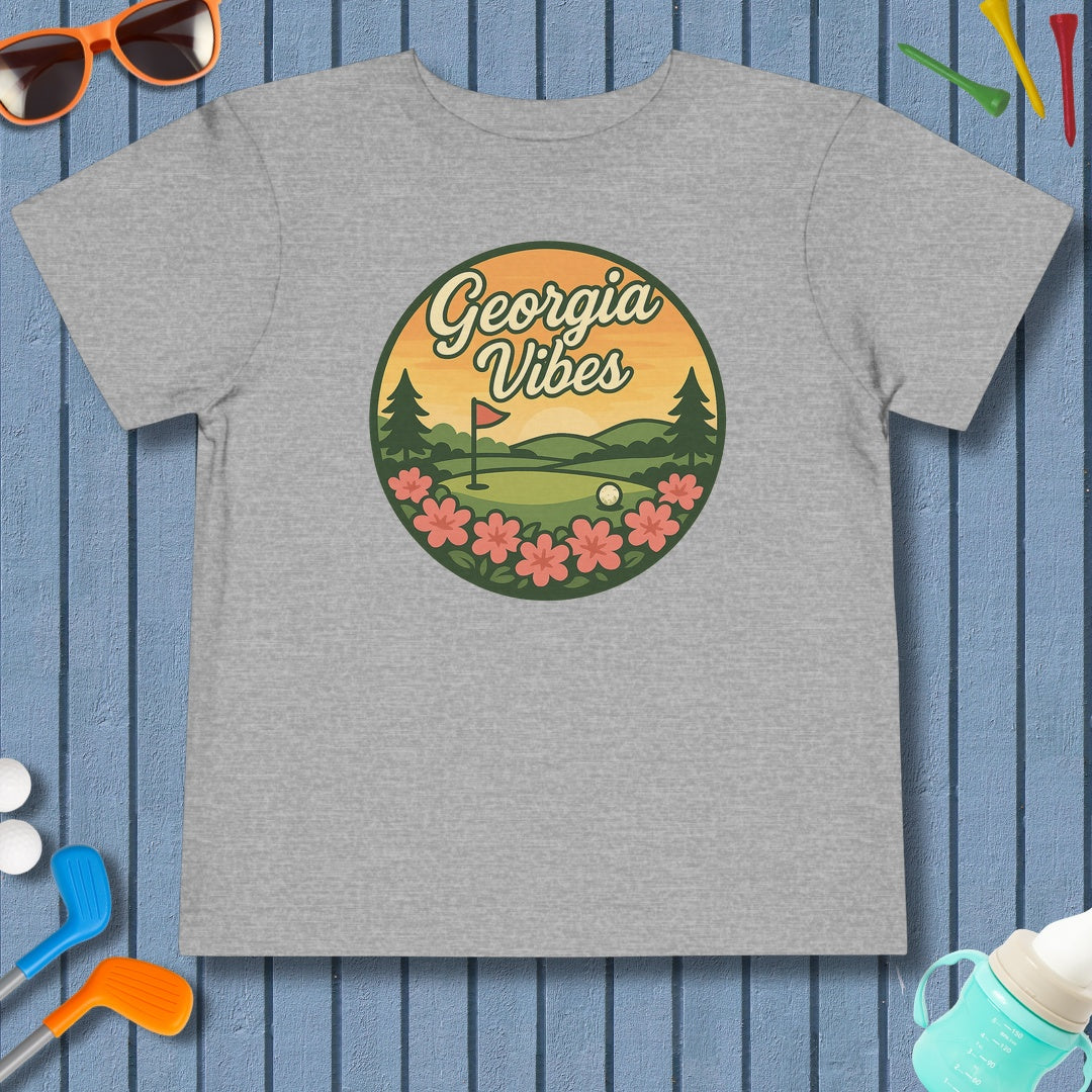 Golf Vibes - Georgia Azalea Edition - Toddler Golf T-Shirt in Athletic Heather