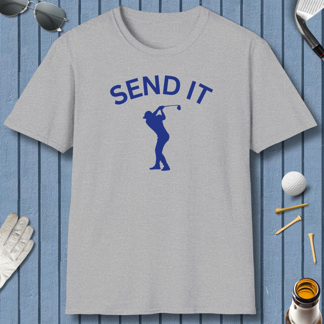 SEND IT (Male) - Adult Golf T-Shirt in Sport Grey