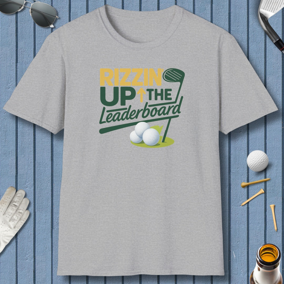 Rizzin' Up The Leaderboard - Adult Golf T-Shirt in Sport Grey