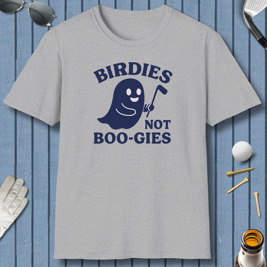 Birdies not BOO-GIES - Adult Golf T-Shirt in Sport Grey