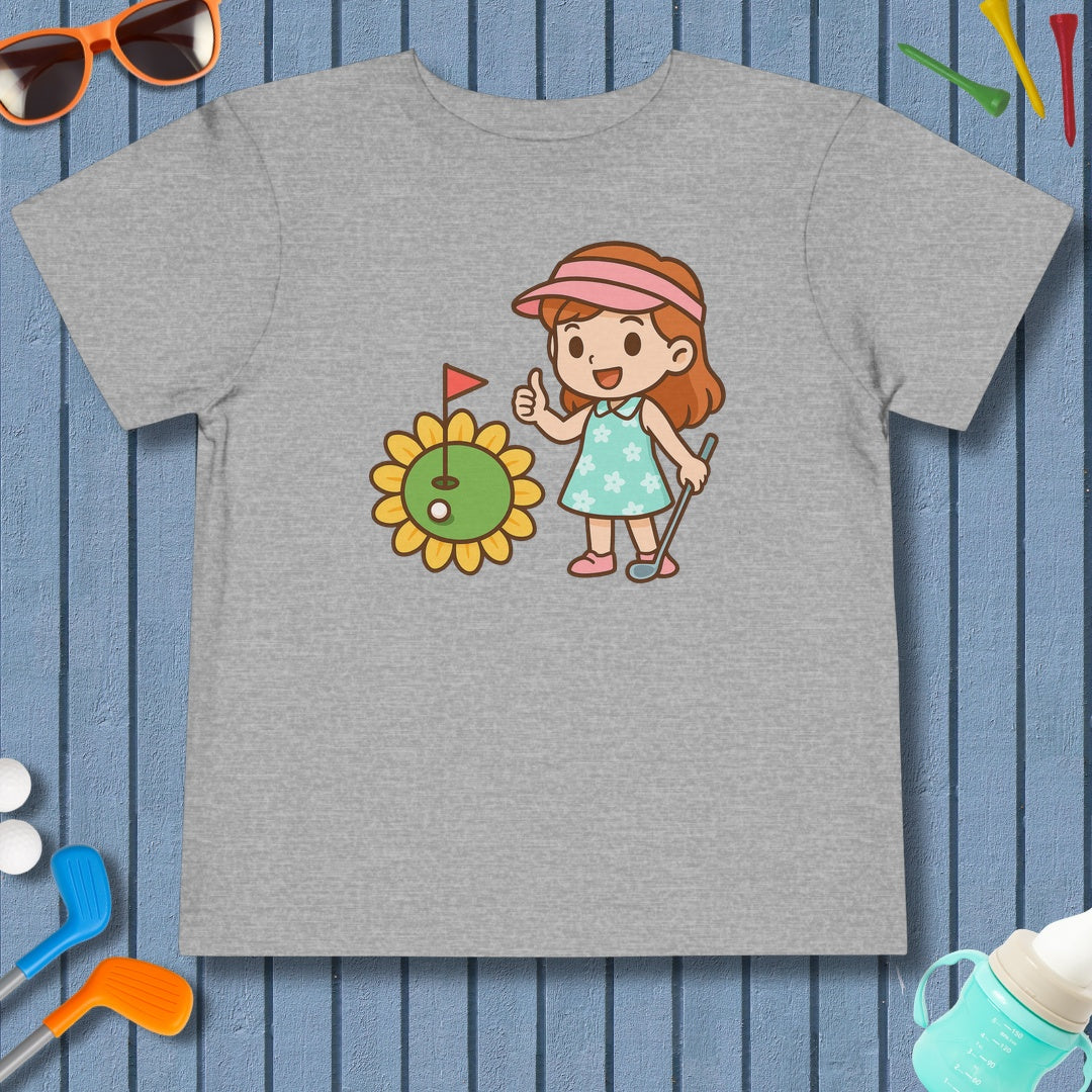 Sunflower Green - Toddler Golf T-Shirt in Athletic Heather