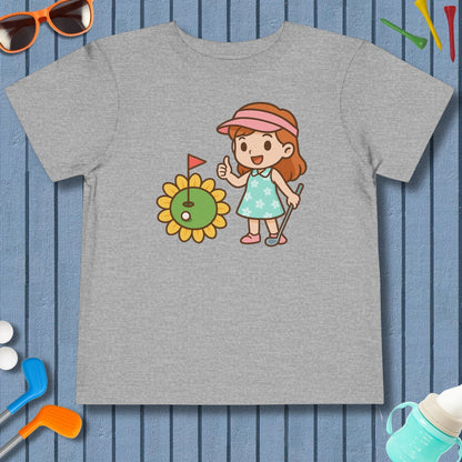 Sunflower Green - Toddler Golf T-Shirt in Athletic Heather