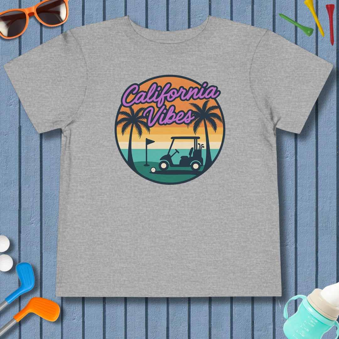 Golf Vibes - California Coast Edition - Toddler Golf T-Shirt in Athletic Heather