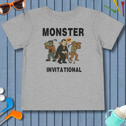 Monster Invitational - Toddler Golf T-Shirt in Athletic Heather