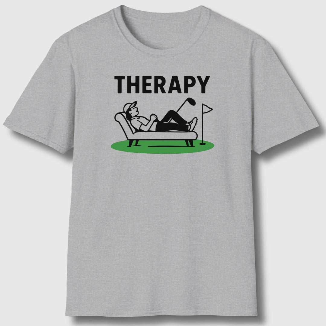 Golf Therapy - Adult Golf T-Shirt in Athletic Heather