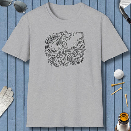 EVERY SWING TELLS A STORY - Women's Golf Vine Art - Adult Golf T-Shirt in Athletic Heather