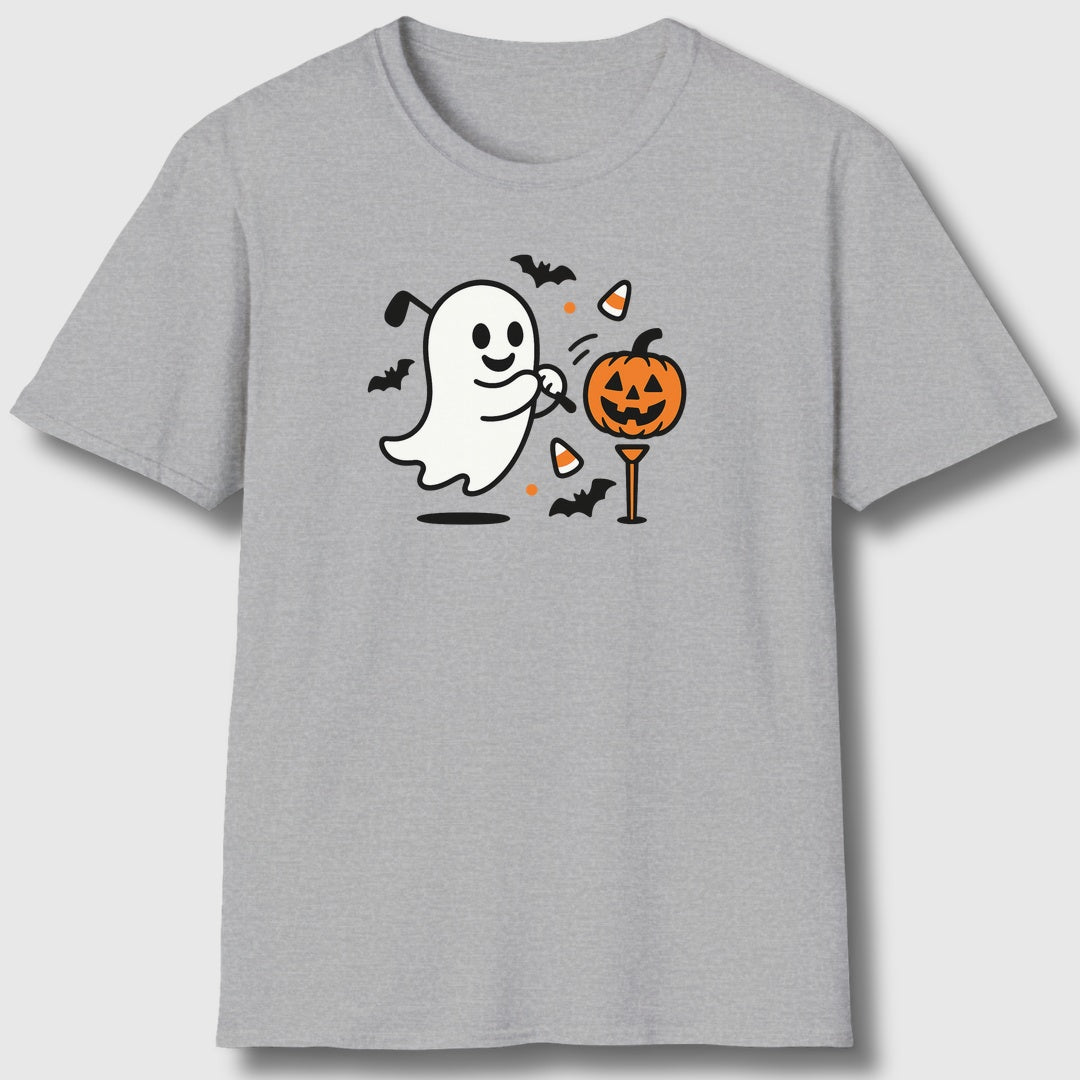 Ghost Tee Off - Adult Golf T-Shirt in Athletic Heather