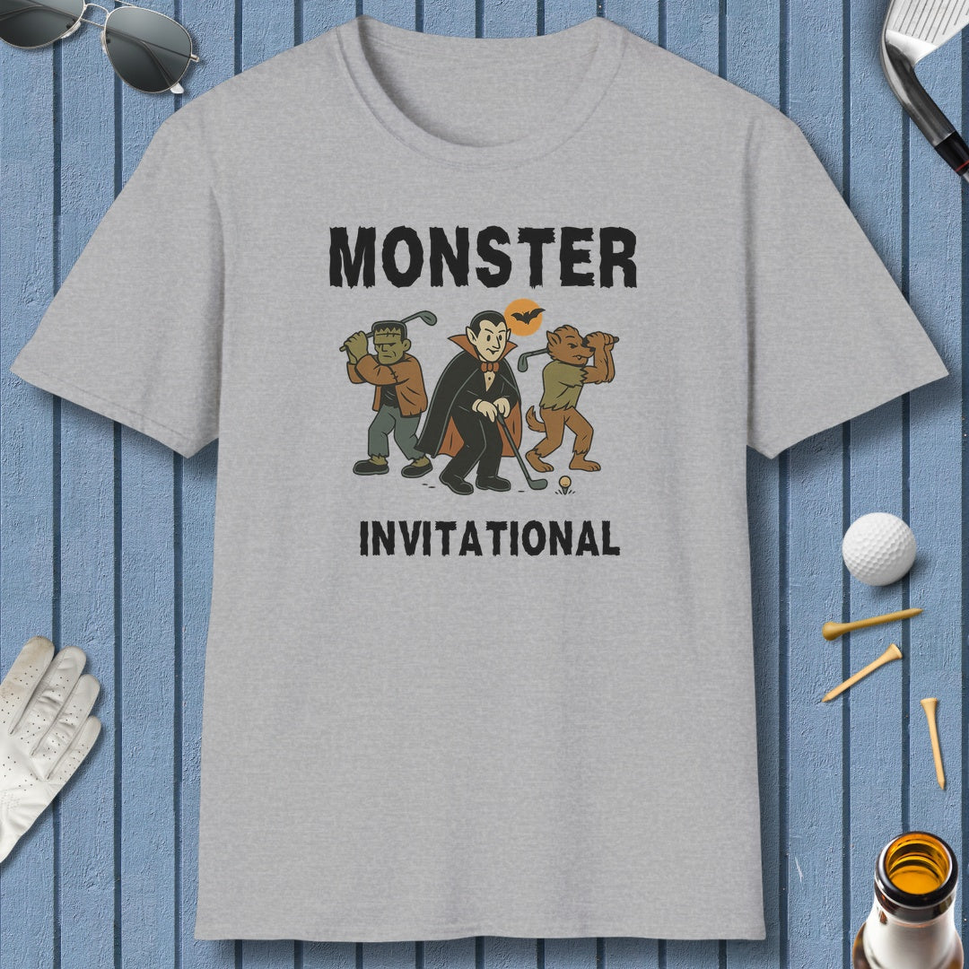 Monster Invitational - Adult Golf T-Shirt in Sport Grey