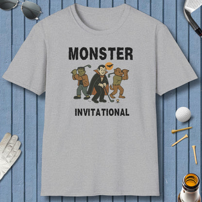 Monster Invitational - Adult Golf T-Shirt in Sport Grey