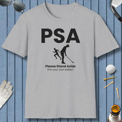 PSA - Please Stand Aside - Adult Golf T-Shirt in Sport Grey