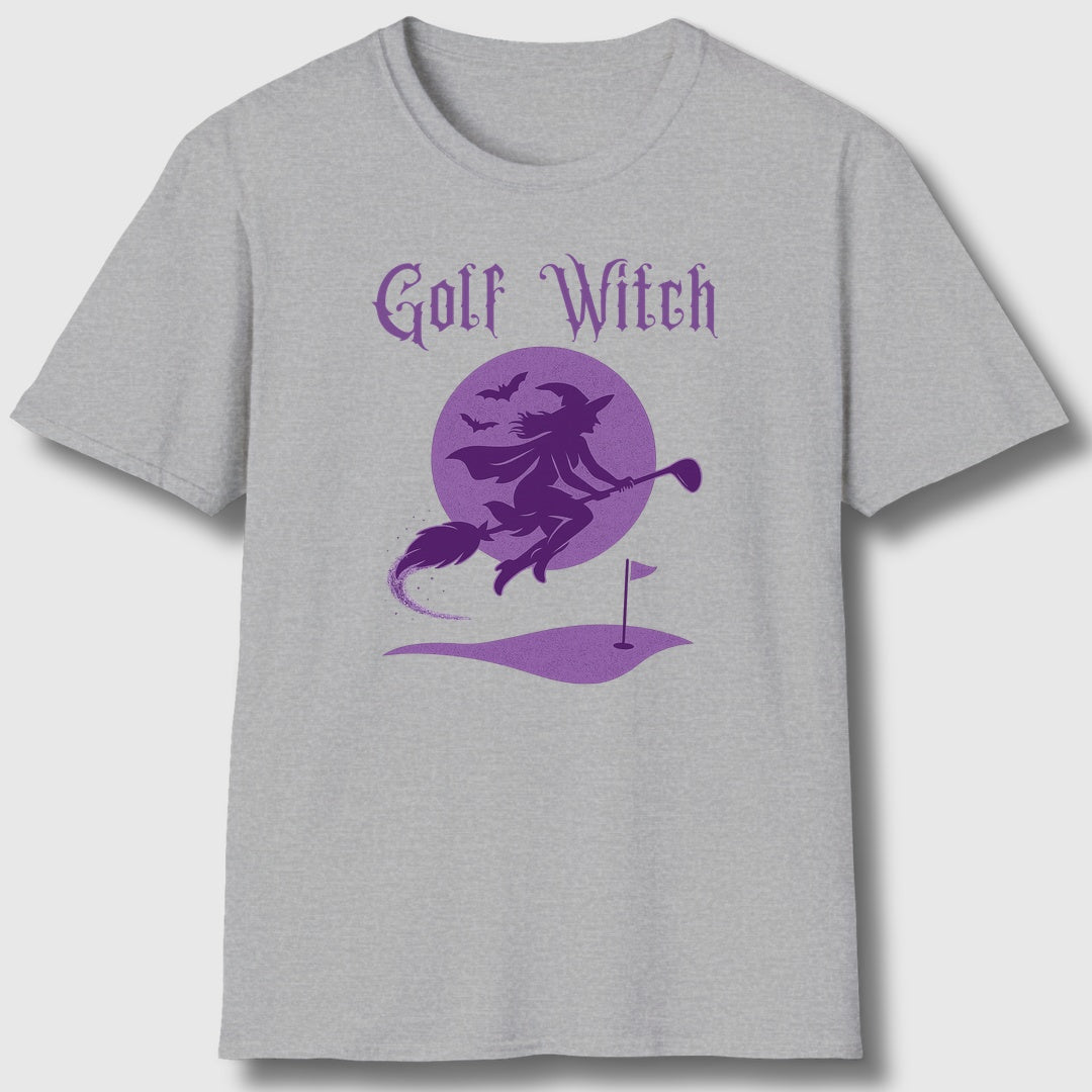 Golf Witch - Adult Golf T-Shirt in Athletic Heather
