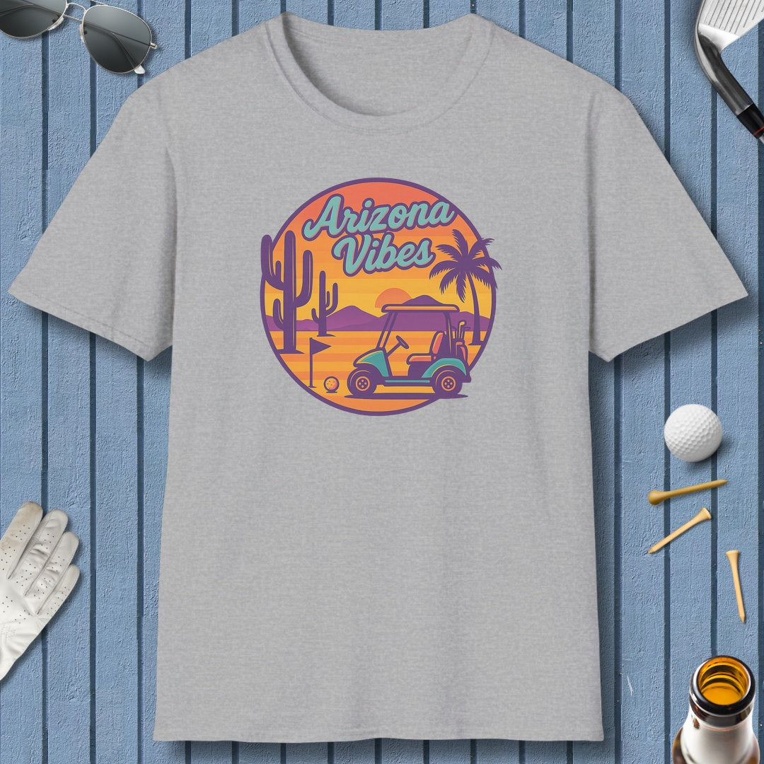Golf Vibes - Arizona - Desert Edition Golf Destination - Adult Golf T-Shirt in Sport Grey