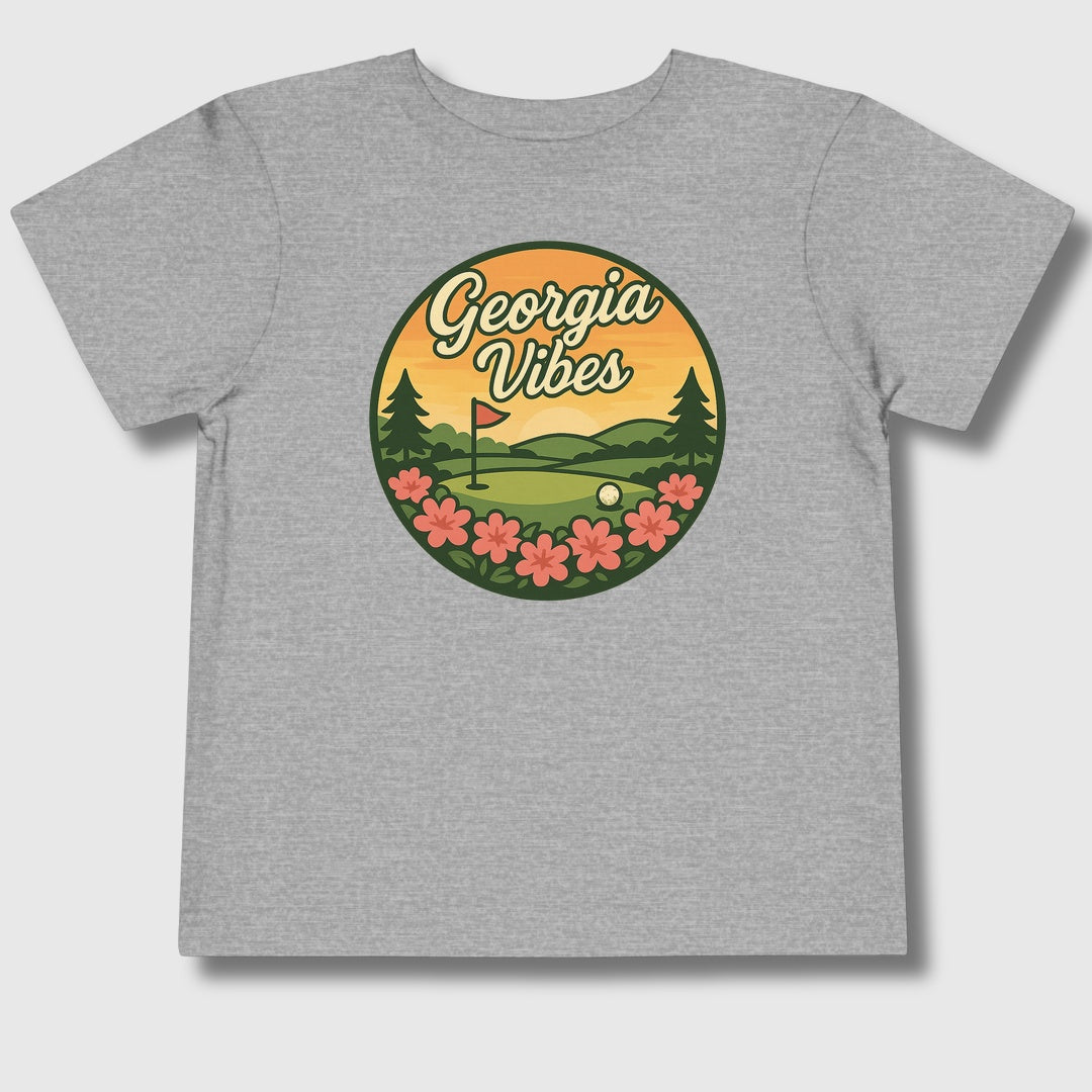 Golf Vibes - Georgia Azalea Edition - Toddler Golf T-Shirt in Athletic Heather