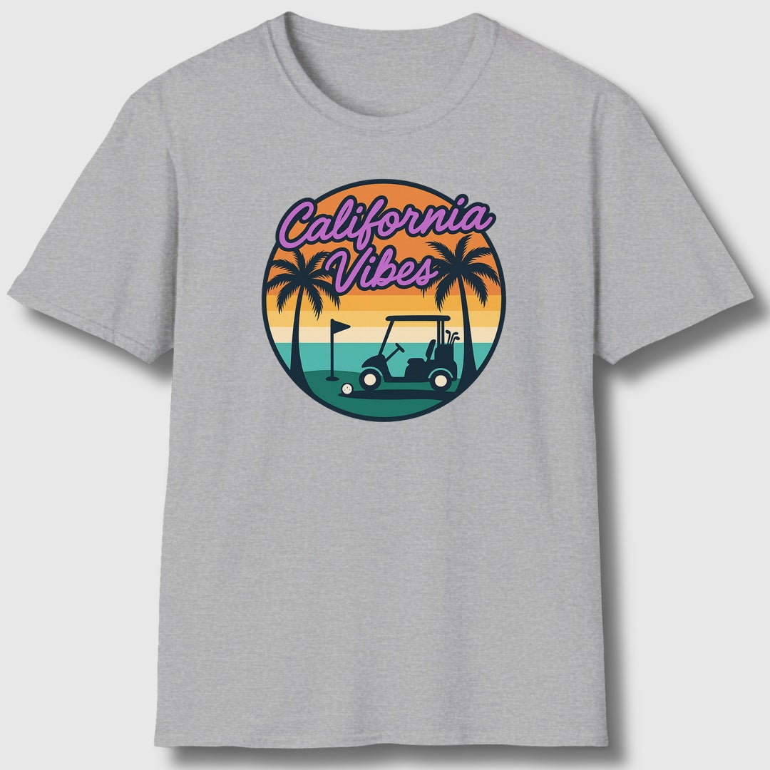 Golf Vibes - California Coast Edition - Adult Golf T-Shirt in Athletic Heather