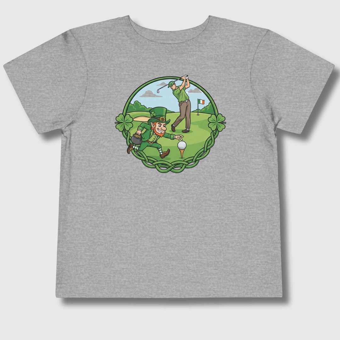The Leprechaun Stole My Ball! - Toddler Golf T-Shirt in Athletic Heather