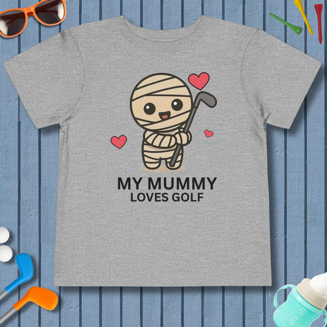 My Mummy Loves Golf - Toddler Golf T-Shirt in Athletic Heather
