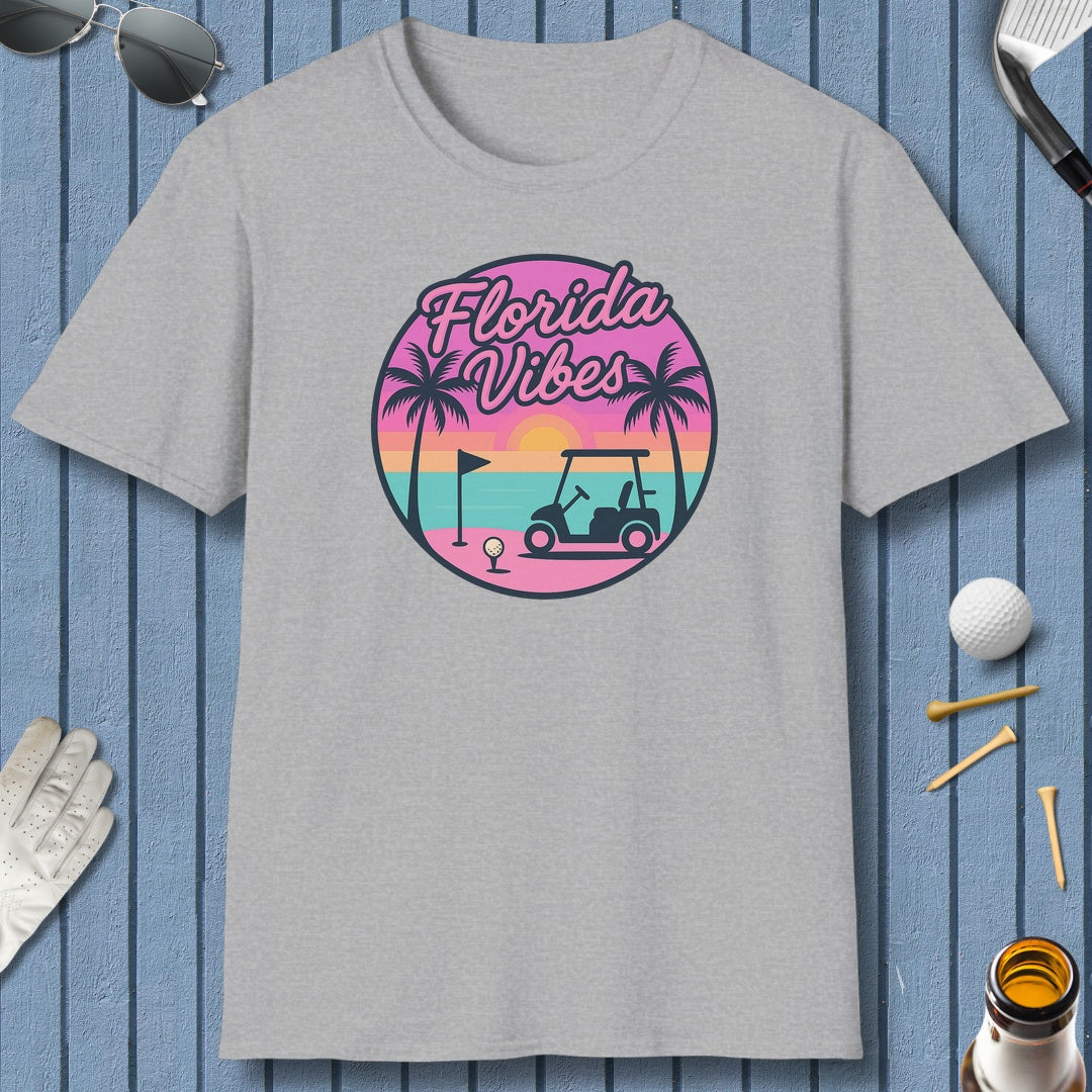 Golf Vibes - Florida Sunshine Edition - Adult Golf T-Shirt in Sport Grey