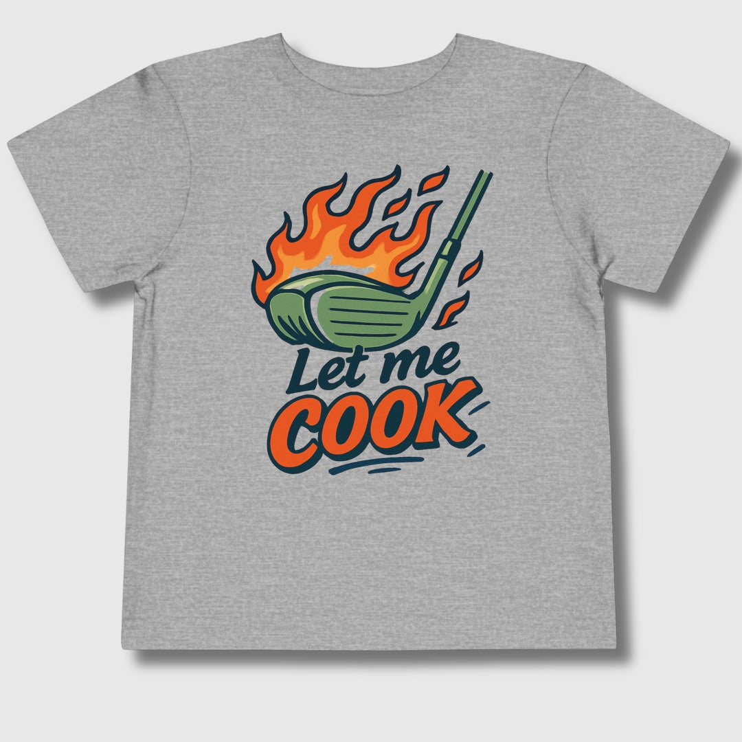 Let Me Cook - Toddler Golf T-Shirt in Athletic Heather