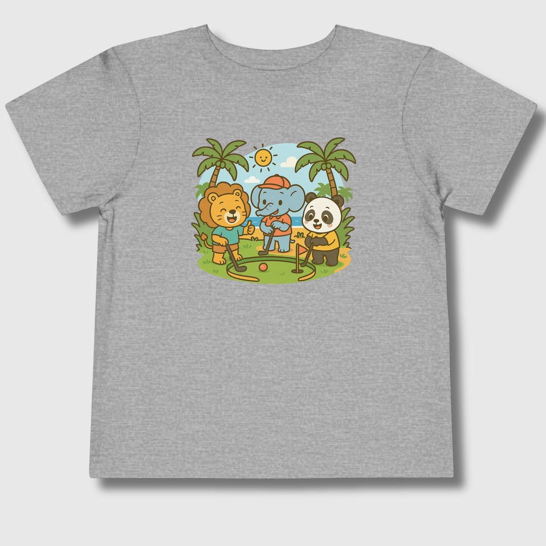 It's a zoo out here - Toddler Golf T-Shirt in Athletic Heather