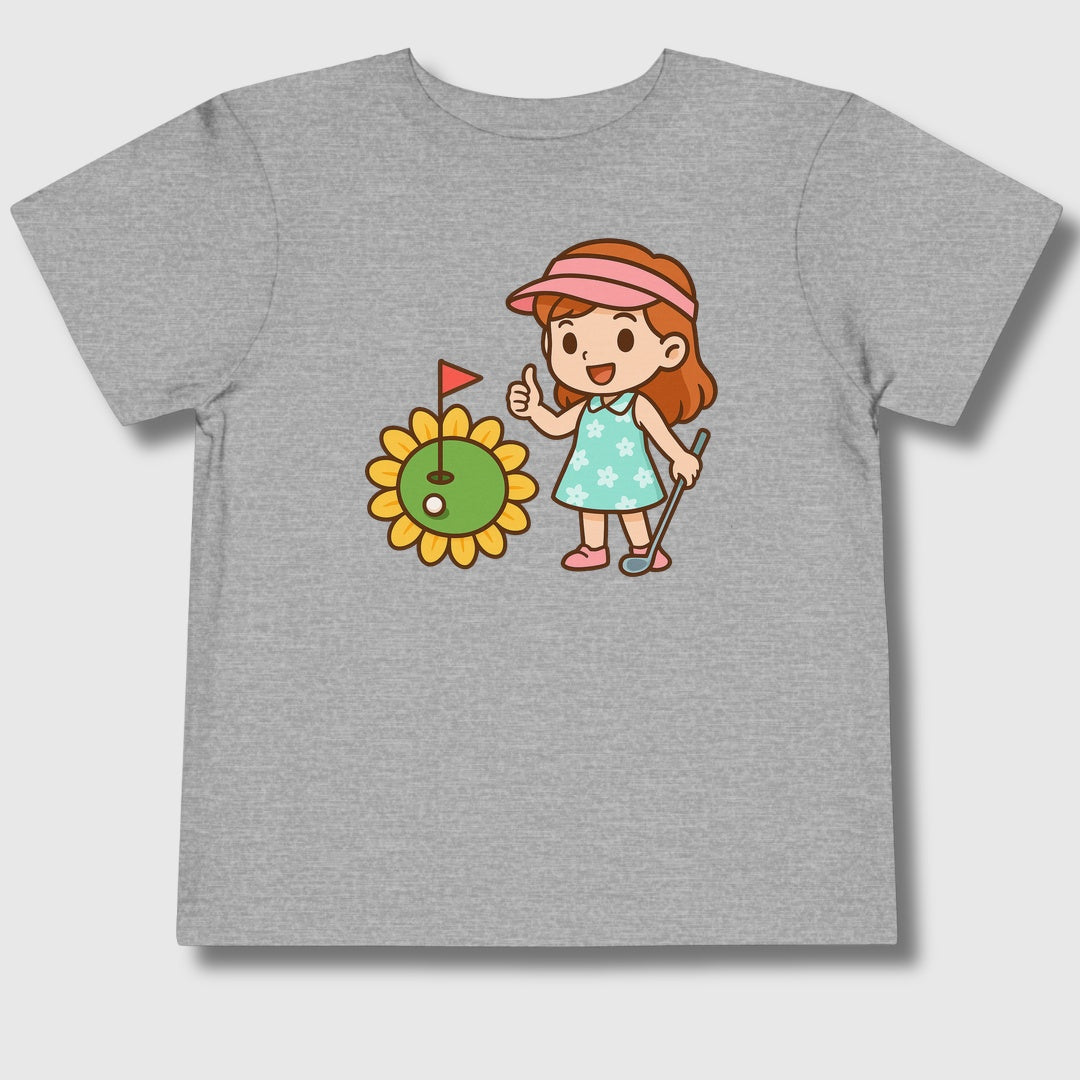 Sunflower Green - Toddler Golf T-Shirt in Athletic Heather