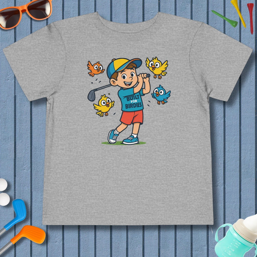 Built for Birdies - Toddler Golf T-Shirt in Athletic Heather