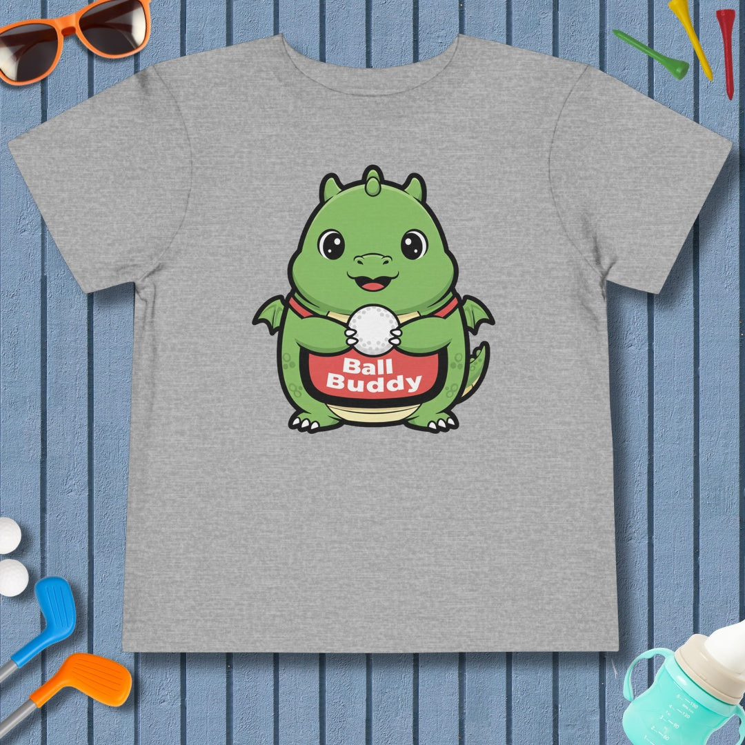 Ball Buddy Dragon - Toddler Golf T-Shirt in Athletic Heather