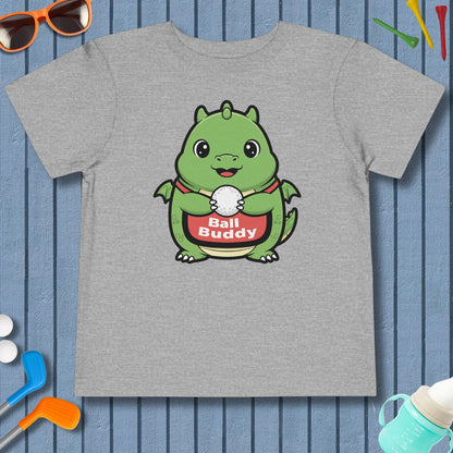 Ball Buddy Dragon - Toddler Golf T-Shirt in Athletic Heather