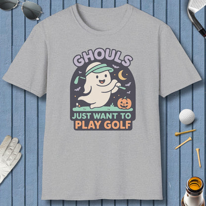 Ghouls Just Wanna Play Golf - Adult Golf T-Shirt in Sport Grey